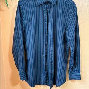 Axist Men's Blue Striped Shirt
